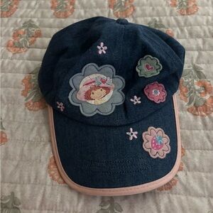 Vintage denim strawberry shortcake embroidered kids cap/hat